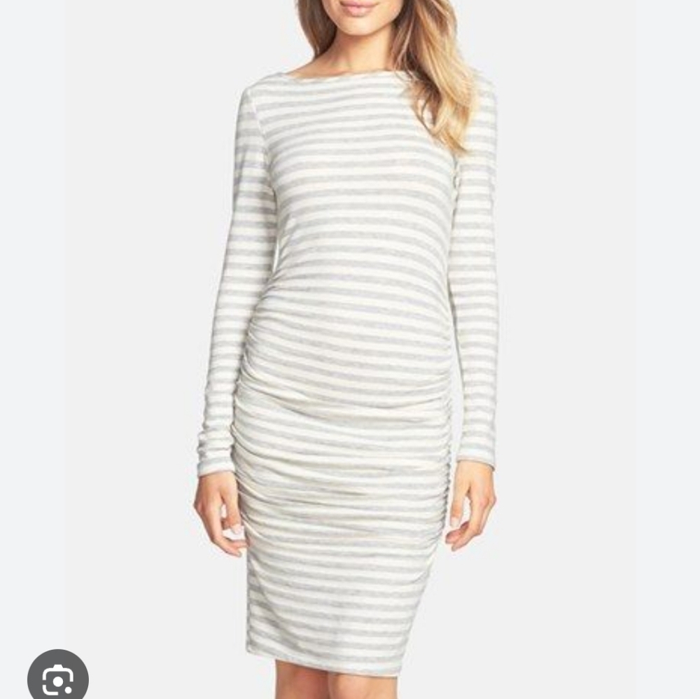 Tart Presley Stripe Ruched French Terry Dress Size Medium